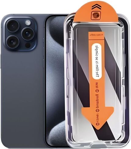 1-PACK 9H Glass for iPhone 15 Pro Max Privacy Screen Protector [Auto Alignment Kit] [10X Military Protection] Tempered Glass Film for iPhone 15 Pro Max 6.7 inch Case-Friendly in Saudi Arabia