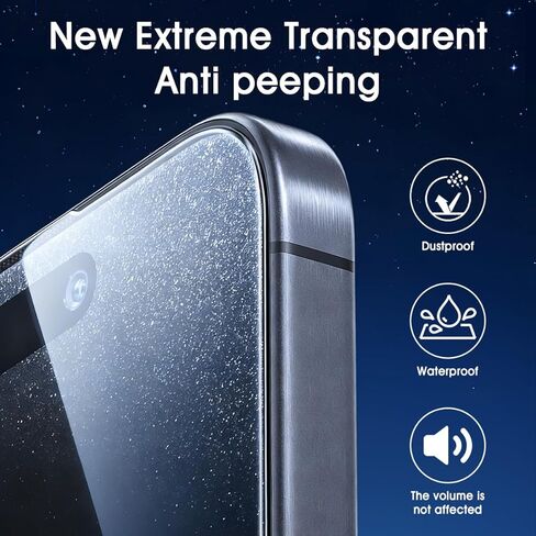 1-PACK 9H Glass for iPhone 15 Pro Max Privacy Screen Protector [Auto Alignment Kit] [10X Military Protection] Tempered Glass Film for iPhone 15 Pro Max 6.7 inch Case-Friendly in Saudi Arabia
