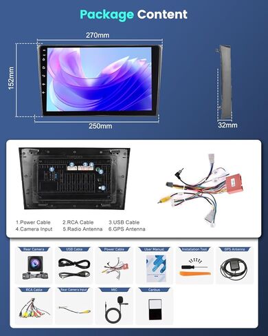 4G+64G Car Radio for Mazda CX-9 CX9 CX 9 2006-2015 - Wireless Carplay & Android Auto - 10 Inch Touchscreen Radio with Android Auto, 32 EQ DSP, WiFi, GPS, SWC + AHD Backup Camera in Saudi Arabia