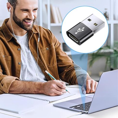 4-Pack USB to USB-C Adapter - Type-C Female to A Male Converter for Phone, Watch, Tablet, Car, Console in Saudi Arabia