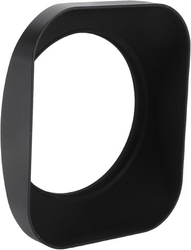 62mm Square Metal Lens Hood and Cap, Matte Finish Anti Reflection Aluminum Alloy with Velvety Black Interior Lining, for DSLR Camera Lens Protection in Saudi Arabia