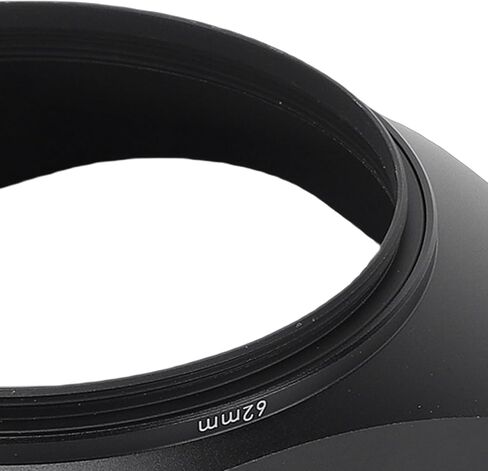 62mm Square Metal Lens Hood and Cap, Matte Finish Anti Reflection Aluminum Alloy with Velvety Black Interior Lining, for DSLR Camera Lens Protection in Saudi Arabia