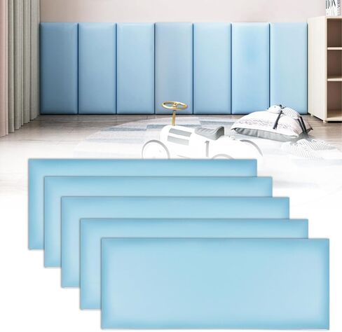 3D Anti-Collision Wall Padding Reusable and Removable Padded Wall Panel for Bedroom, Children's Room, 19.7" x 39.4", Pack of 5 in Saudi Arabia