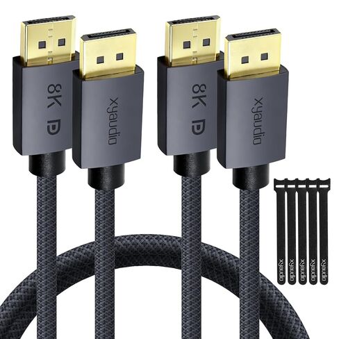 كابل 8K DisplayPort 1.4 بطول 15 قدمًا/1 حزمة، كابل FreeSync DP يدعم 8K@60 هرتز، 4K@240 هرتز، 32.4 جيجابت في الثانية HDR، HDCP، DSC 1.2a، تلفزيون عالي الدقة متوافق، شاشات، شاشات، رسومات، كمبيوتر شخصي in Kuwait