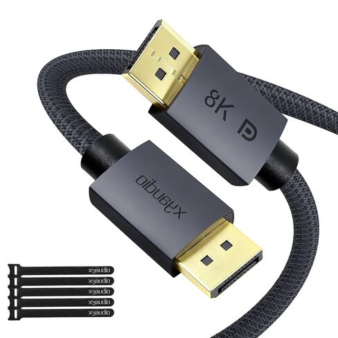 8K DisplayPort 1.4 Cable 15 ft/1 Pack,FreeSync DP Cable Support 8K@60Hz, 4K@240Hz, 32.4Gbps HDR, HDCP, DSC 1.2a, Compatible HDTV, Monitors, Displays, Graphics, PC in Saudi Arabia