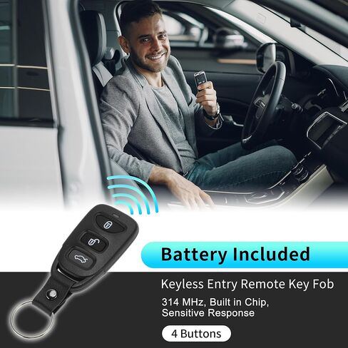 X AUTOHAUX OSLOKA-310T 314MHz استبدال مفتاح ذكي عن بعد للدخول بدون مفتاح فوب لكيا أوبتيما 06-10 لشركة هيونداي سوناتا 2005-2015 لشركة هيونداي إلنترا 06-16 رقم 95430-3K200/95430-3K201 4 أزرار in Saudi Arabia