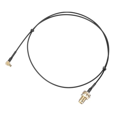 4 قطع من Uxcell MMCX زاوية قائمة ذكر إلى حاجز أنثى RP-SMA، كابل هوائي ضفيرة محوري RF1.37، موصل محول محوري RF، 2 بوصة in Kuwait