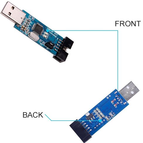 قطعتان من وحدة التحكم الدقيقة لبرمجة التنزيل USBASP ISP مع كابل ولوحة محول 10Pin إلى 6Pin كابل تمديد USB لـ 51 لوحدة التحكم الدقيقة من سلسلة AVR in Saudi Arabia