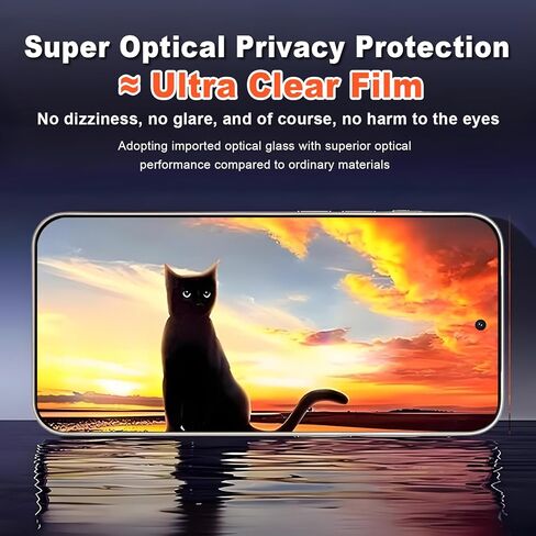 2 Pack Privacy Screen Protector for Oneplus 15|Anti-Spy Tempered Glass Anti-Scratch, 9H Hardness & Easy Installation in Saudi Arabia