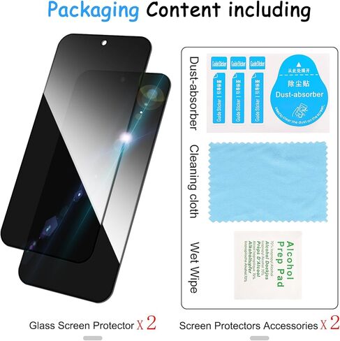 2 Pack Privacy Screen Protector for Oneplus 15|Anti-Spy Tempered Glass Anti-Scratch, 9H Hardness & Easy Installation in Saudi Arabia