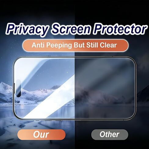 2 Pack Privacy Screen Protector for Oneplus 15|Anti-Spy Tempered Glass Anti-Scratch, 9H Hardness & Easy Installation in Saudi Arabia
