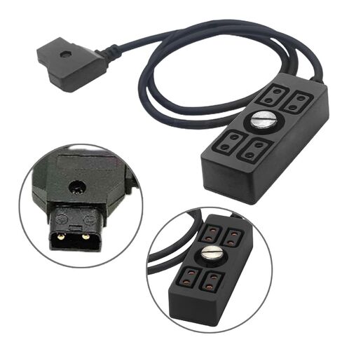 Dtap Power Splitter D-tap ذكر إلى 4 منافذ أنثى D-Tap Hub محول مع 1/4 برغي يوسع مخرج الطاقة إلى أربعة أجهزة in Kuwait