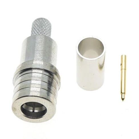 10Sets QMA Male Crimp RF Connector Designed for LMR195 RG58 RG400 RG142 Coax Cables 50 Ohm Straight Nickel-Plated Brass Type in Saudi Arabia