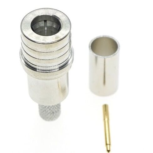 10Sets QMA Male Crimp RF Connector Designed for LMR195 RG58 RG400 RG142 Coax Cables 50 Ohm Straight Nickel-Plated Brass Type in Saudi Arabia