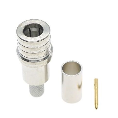 10Sets QMA Male Crimp RF Connector Designed for LMR195 RG58 RG400 RG142 Coax Cables 50 Ohm Straight Nickel-Plated Brass Type in Saudi Arabia