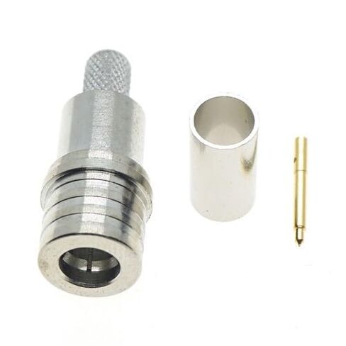 10Sets QMA Male Crimp RF Connector Designed for LMR195 RG58 RG400 RG142 Coax Cables 50 Ohm Straight Nickel-Plated Brass Type in Saudi Arabia