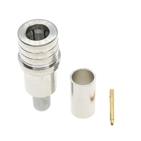 10Sets QMA Male Crimp RF Connector Designed for LMR195 RG58 RG400 RG142 Coax Cables 50 Ohm Straight Nickel-Plated Brass Type in Saudi Arabia