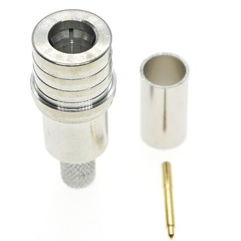 10Sets QMA Male Crimp RF Connector Designed for LMR195 RG58 RG400 RG142 Coax Cables 50 Ohm Straight Nickel-Plated Brass Type in Saudi Arabia
