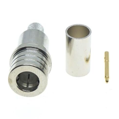 10Sets QMA Male Crimp RF Connector Designed for LMR195 RG58 RG400 RG142 Coax Cables 50 Ohm Straight Nickel-Plated Brass Type in Saudi Arabia