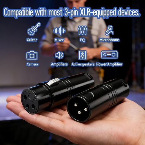 محول صوت XLR ذكر إلى أنثى ذو 3 دبابيس، موصل DMX512 من سبائك الزنك، قابس متوازن مدمج مقاس 2.36 بوصة للخلاط والميكروفون ومضخم الصوت (ذكر إلى أنثى) in Kuwait