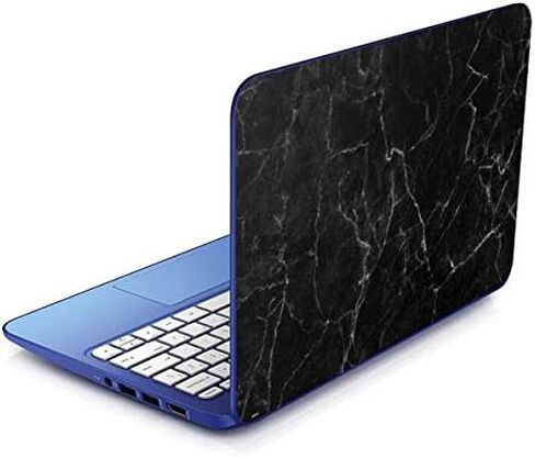 Skinit Decal Laptop Skin Compatible with Stream 11-d010nr 11.6in - Officially Licensed Skinit Originally Designed Black Marble Design in Saudi Arabia