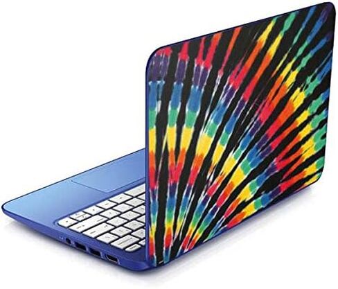 Skinit Decal Laptop Skin Compatible with Stream 11-d010nr 11.6in - Officially Licensed Liquid Blue Tie Dye - Rainbow Design in Saudi Arabia
