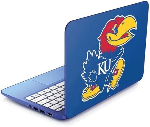 Skinit Decal Laptop Skin Compatible with Stream 11-d010nr 11.6in - Officially Licensed College Kansas Jayhawks Mascot Outline Design in Saudi Arabia