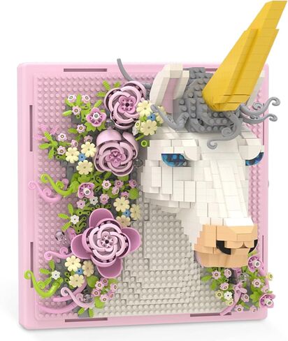 Chameleon Animal 3D Wall Art Micro Mini Building Set ، ديكور جدار منزلي فريد من نوعه أو عرضه على الطاولة ، لا متوافق مع مجموعة LEGO ، لعبة هدية مثالية للبالغين الفتيات (1376 PCS) in Saudi Arabia