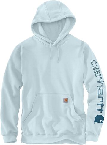 Carhartt Men's Midweight Signature Sleeve Logo Hooded Sweatshirt in Kuwait
