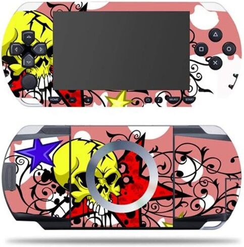 ملصق غطاء لاصق واقٍ من الفينيل من Mightyskins متوافق مع جهاز Sony PSP - Star and Skull in Kuwait