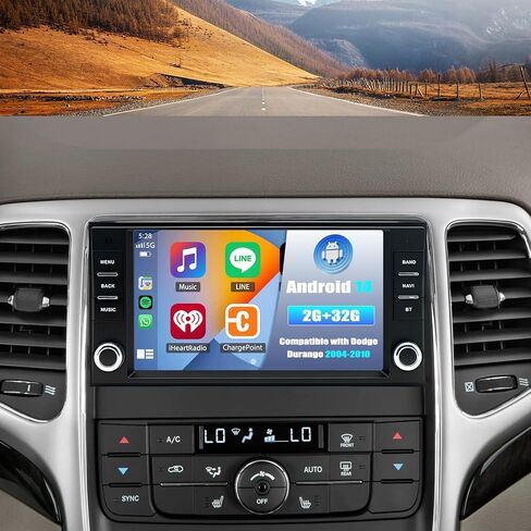 Android 14 Double Din Car Stereo Radio for Dodge Durango 2004-2010,7" Touchscreen Car Radio w/Wireless Carplay Android Auto GPS WiFi Bluetooth RDS DSP SWC Mic Backup Camera in Saudi Arabia