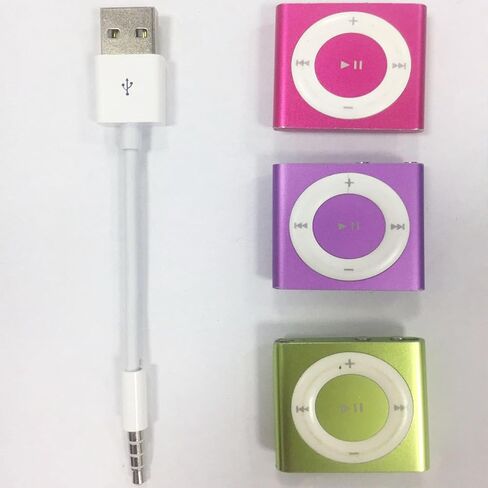 شاحن طاقة USB وكابل بيانات مزامنة، قطعتان متوافقان مع كابل شاحن iPod Shuffle متوافق مع iPod Shuffle الجيل الثالث والرابع والخامس - أبيض in Saudi Arabia
