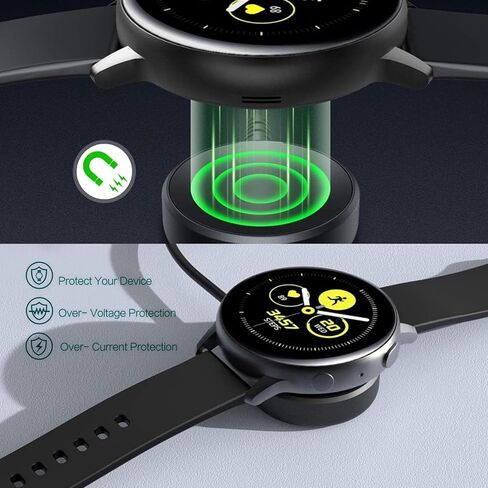 6FT USB C Watch Charger Compatible for Samsung Galaxy Watch 8/8 Classic,7/6/Ultra, 5/5 Pro/4/4/6 Classic/3/Active 2/Active 1, Magnetic Wall Fast Charging Adapter & Cable Wireless Charging Cable in Saudi Arabia