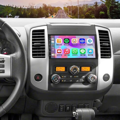 ستيريو سيارة مزدوج الدين 7 بوصة لسيارة Nissan Frontier 2010-2021 Android 14 راديو مع Carplay Android Auto شاشة تعمل باللمس وحدة رأس السيارة ستيريو GPS بلوتوث WiFi FM RDS DSP SWC كاميرا احتياطية، 2+32G in Kuwait