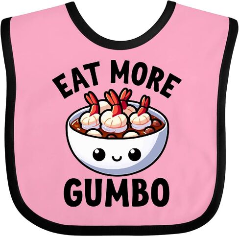 inktastic Eat More Gumbo Funny Cajun Food Lover Baby Bib in Saudi Arabia
