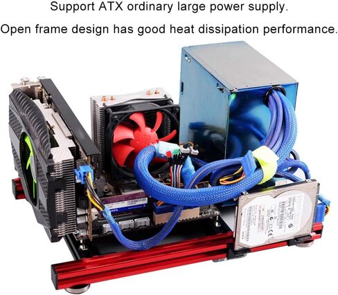 DIY Mini PC Test Bench Open Air Computer Case Motherboard Chassis Aluminum Alloy Bracket DIY Bare Frame, Efficient Heat Dissipation Open Frame ITX Motherboard PC Computer Case in Saudi Arabia