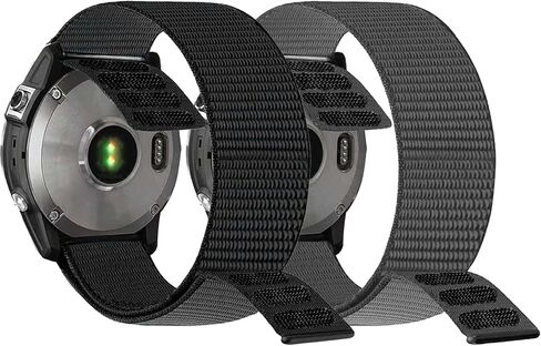 Hook and Loop Quick Dry 26mm Nylon Ultralight Sport Watch Band for Garmin Fenix 8 51mm/Fenix 7X/6X/5X/3/5X Plus/6X Pro Band,UltraFit Strap for Enduro 3/2/1/Quatix 7/Descent Mk2i/Tactix 7Pro,epix Pro in Kuwait