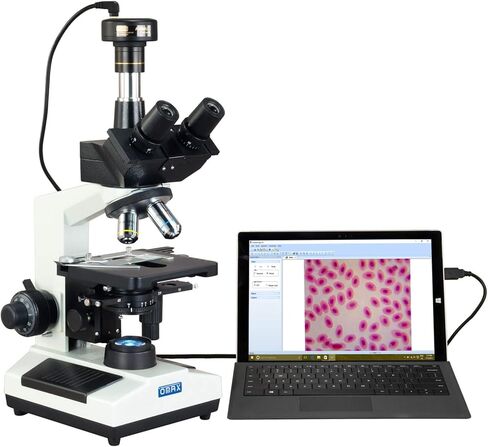OMAX 40X-2000X Phase Contrast Trinocular Compound LED Microscope with 3MP Digital Camera in Saudi Arabia