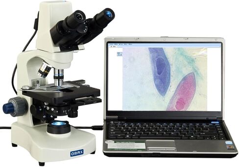 OMAX 40X-2000X Built-in 3MP Camera Binocular Compound LED Microscope w Phase Contrast Kit+Plan PH Obj. in Saudi Arabia