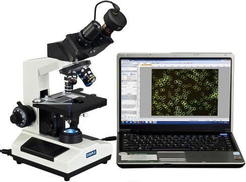 OMAX 40X-2000X Binocular Dry Darkfield Compound Microscope with Replaceable LED Light and 3MP Camera in Saudi Arabia