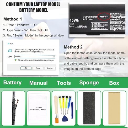 استبدال بطارية الكمبيوتر المحمول A41N1611 لجهاز ROG Strix GL553 GL553VW GL553VD GL553VE FX53VD GL753V GL752VW FX53VD Series Notebook A41LK5H A41LP4Q 14.4V 40Wh in Saudi Arabia