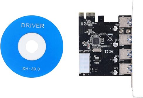 Tangxi 4 Ports PCIe to USB 3.0 Expansion Card, Super Speed 5Gbps PCI Express USB3 Hub Controller Adapter Card for Desktop PC in Saudi Arabia