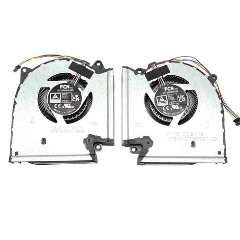 استبدال مروحة تبريد وحدة المعالجة المركزية الجديدة + وحدة معالجة الرسومات من BestParts لعام 2021 Asus ROG Strix Scar 15 G533 (G533QM G533QR G533QS)، P/N: 13NR0540P01011 13NR0540P02011 (مروحة 12 فولت) in Kuwait