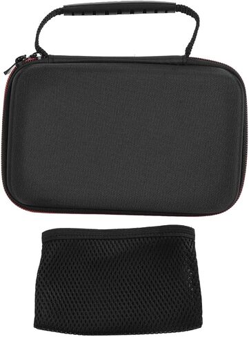 Game Console Carrying Bag, Nylon Portable Hard Shell Case with Game Slot and Inner Pocket, 16 Card Holder, Compatible with New 3DSXL, New 3DS, 3DS, New 2DS XL, Black in Saudi Arabia
