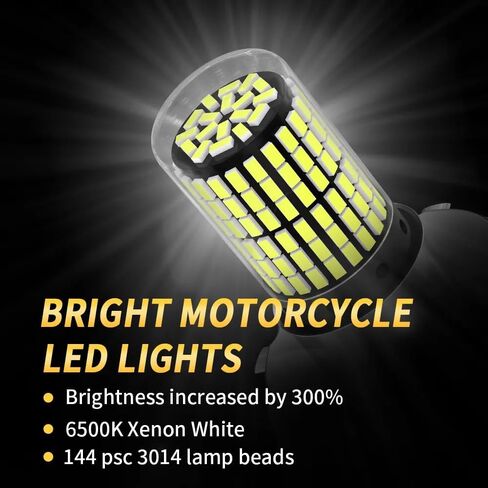 Juren 2 قطعة LED مصابيح أمامية للدراجات النارية 1200LM 3014 144smd LED مصابيح لياماها، ATVS YFM350 450 400 660 700 رابتور 12 فولت (H4) in Kuwait