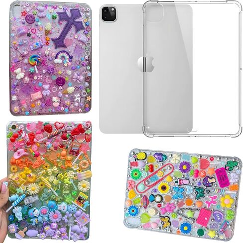 stino 5 Pack Junk Case for iPad 7th 8th 9th 10th 11th Gen Pro Air 4 5 6 7, DIY Decorative Clear Crystal Transparent Cases for Custom Design (for ipad 10th 11th Gen (10.9“)) in Kuwait