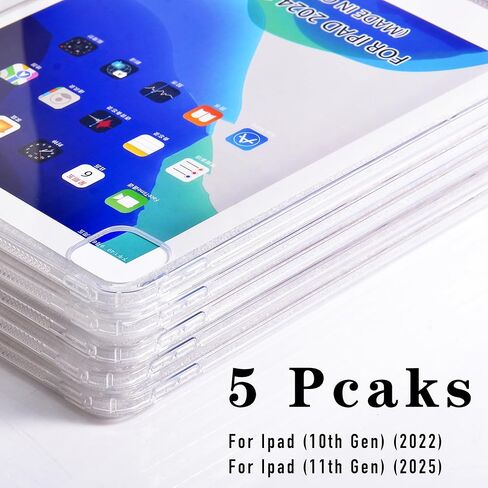 stino 5 Pack Junk Case for iPad 7th 8th 9th 10th 11th Gen Pro Air 4 5 6 7, DIY Decorative Clear Crystal Transparent Cases for Custom Design (for ipad 10th 11th Gen (10.9“)) in Saudi Arabia