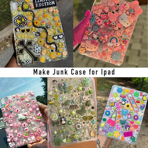 stino 5 Pack Junk Case for iPad 7th 8th 9th 10th 11th Gen Pro Air 4 5 6 7, DIY Decorative Clear Crystal Transparent Cases for Custom Design (for ipad 10th 11th Gen (10.9“)) in Saudi Arabia