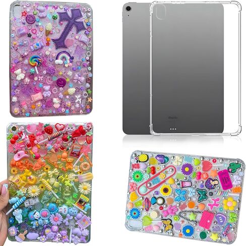 stino 5 Pack Junk Case for iPad 7th 8th 9th 10th 11th Gen Pro Air 4 5 6 7, DIY Decorative Clear Crystal Transparent Cases for Custom Design (for ipad 10th 11th Gen (10.9“)) in Saudi Arabia