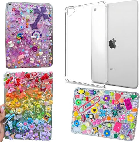 stino 5 Pack Junk Case for iPad 7th 8th 9th 10th 11th Gen Pro Air 4 5 6 7, DIY Decorative Clear Crystal Transparent Cases for Custom Design (for ipad 10th 11th Gen (10.9“)) in Saudi Arabia